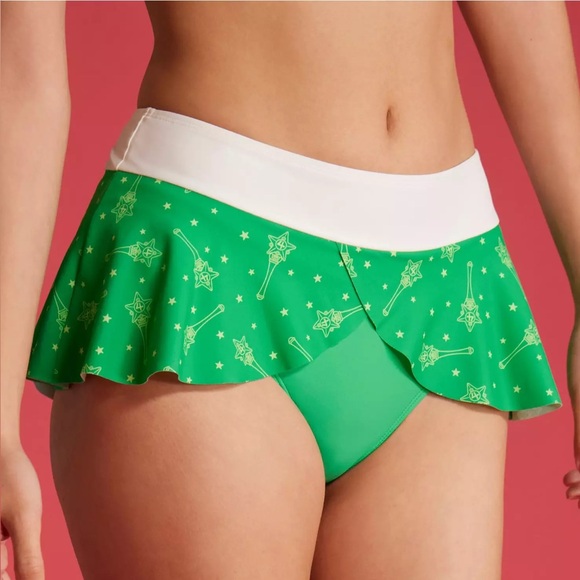NWT Sailor Moon Sailor Jupiter Cosplay Swim Bottoms Hot Topic Exclusive Sz Small - Picture 1 of 5